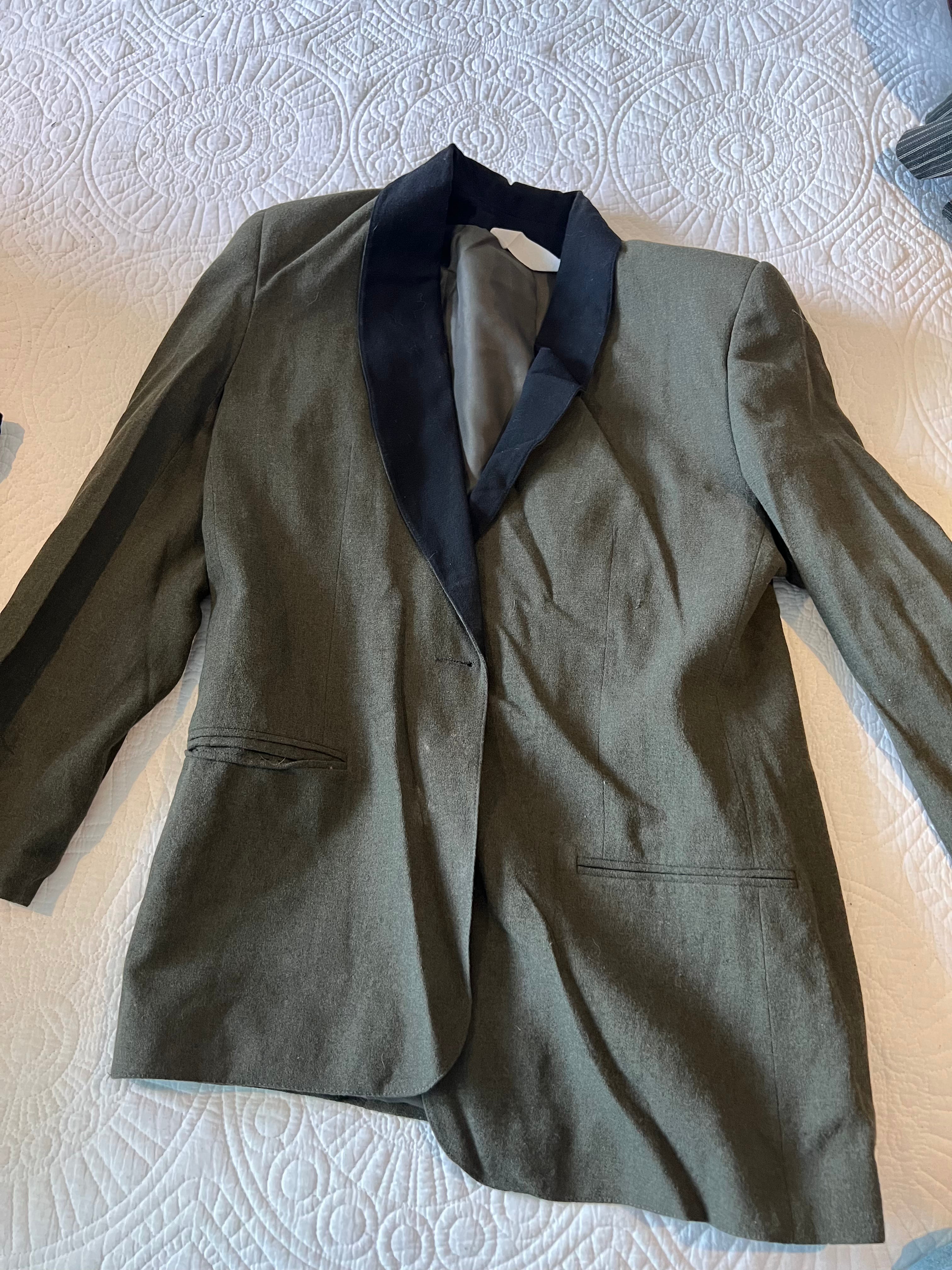 Dark green blazer jacket
