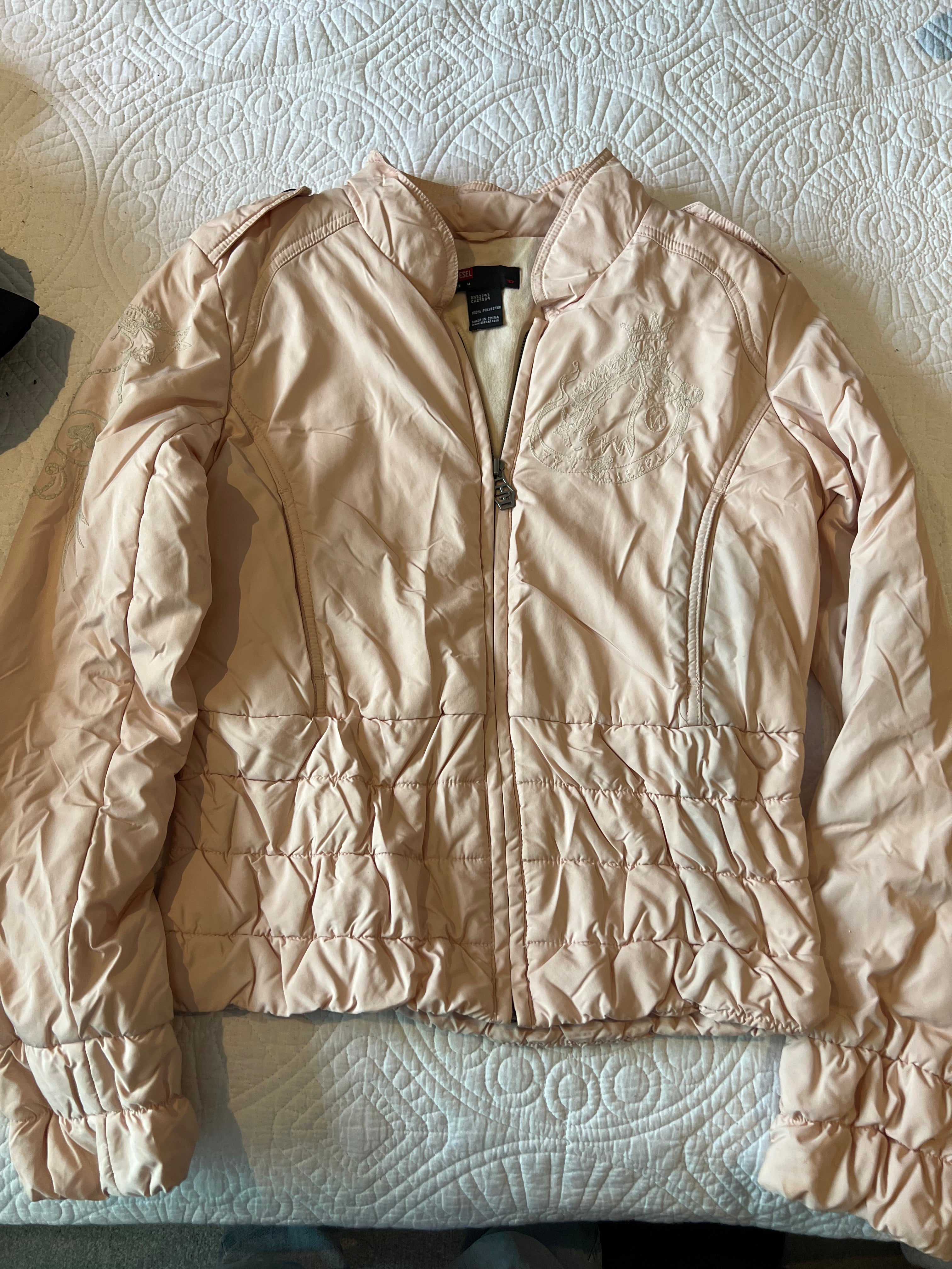 DIESEL nude jacket with embroadery detailing
