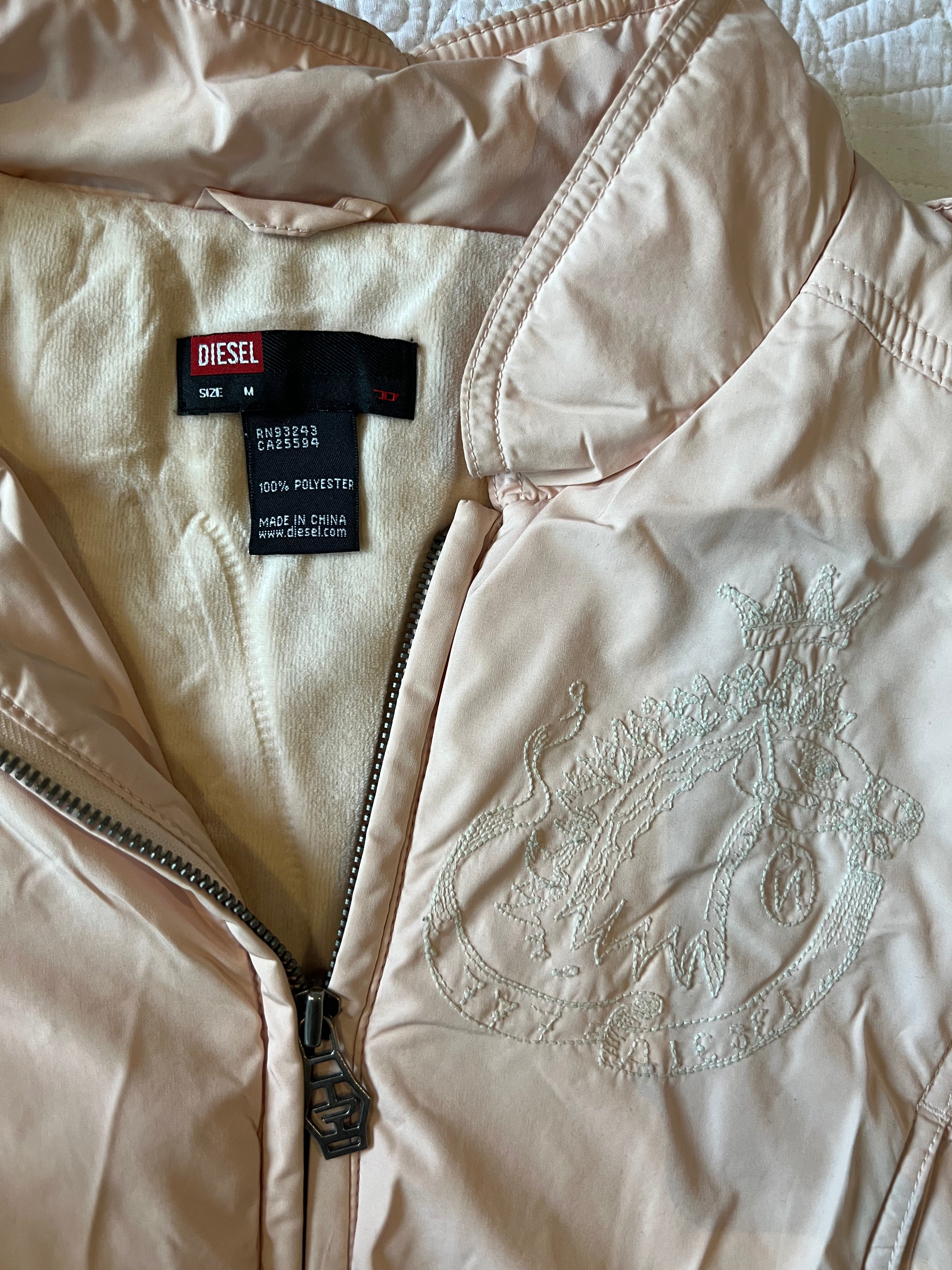 DIESEL nude jacket with embroadery detailing
