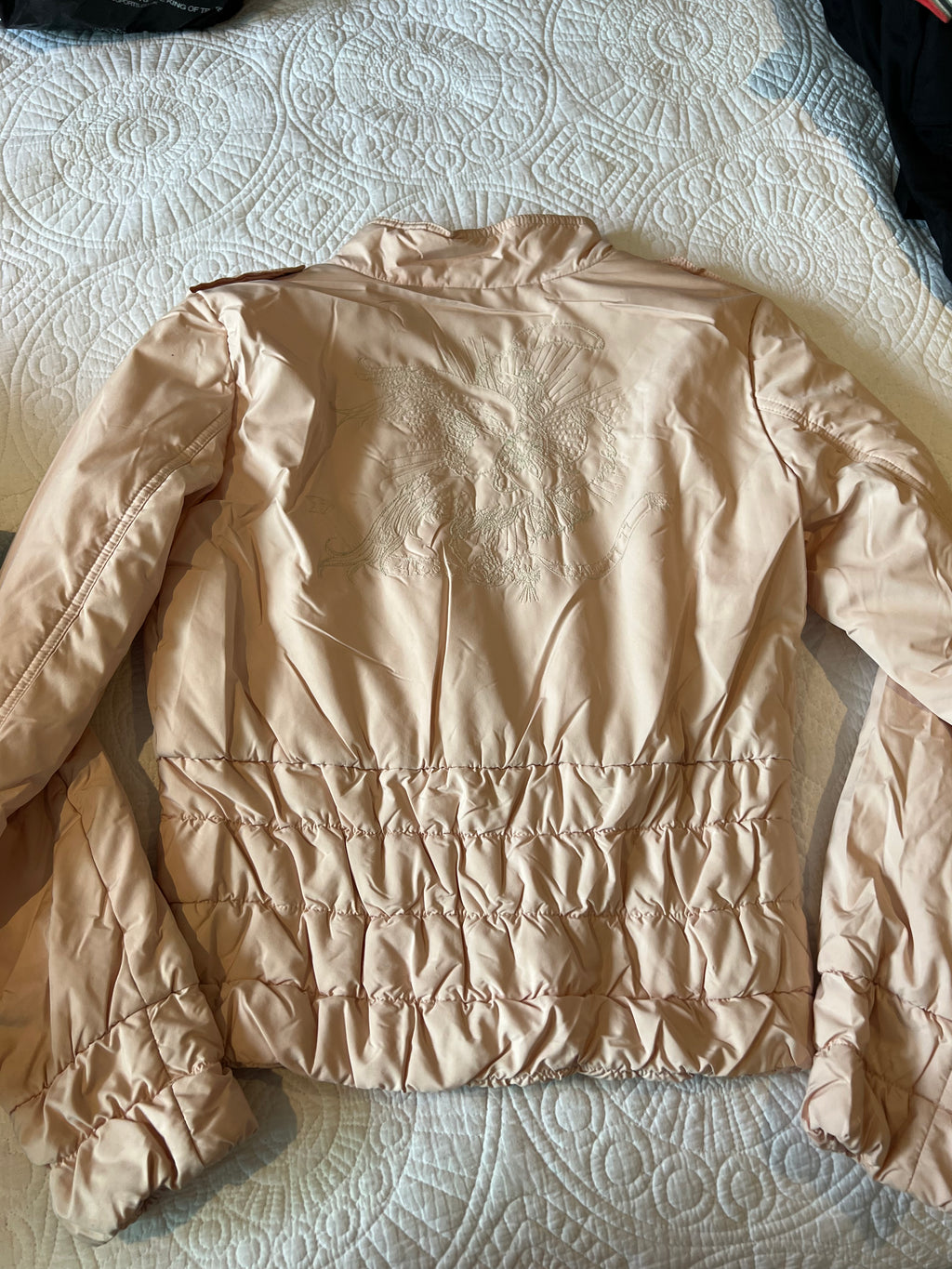DIESEL nude jacket with embroadery detailing