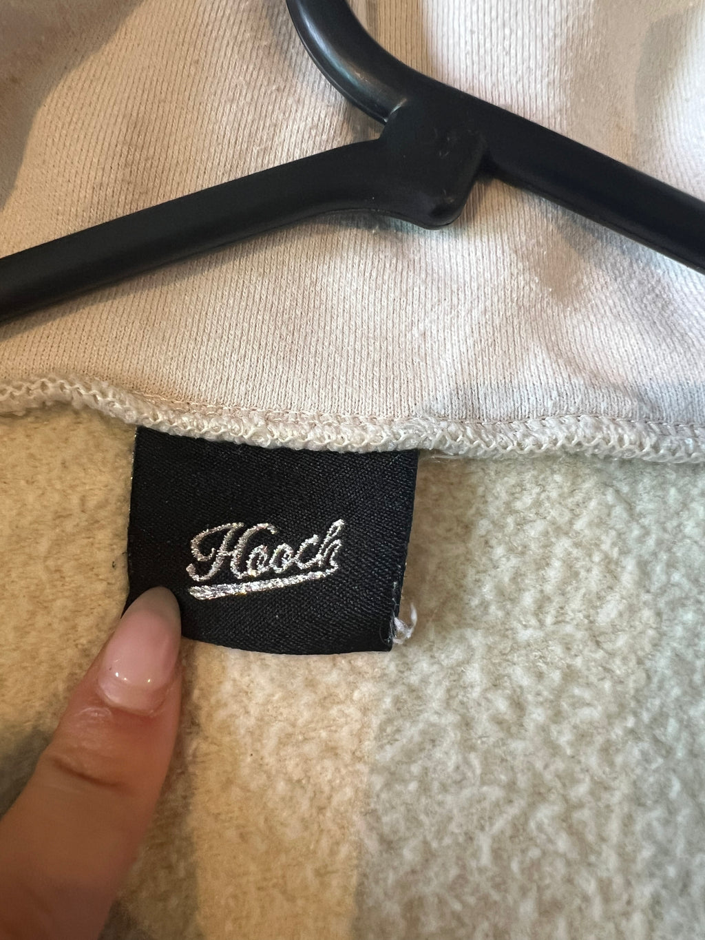 Long cream zip up jacket