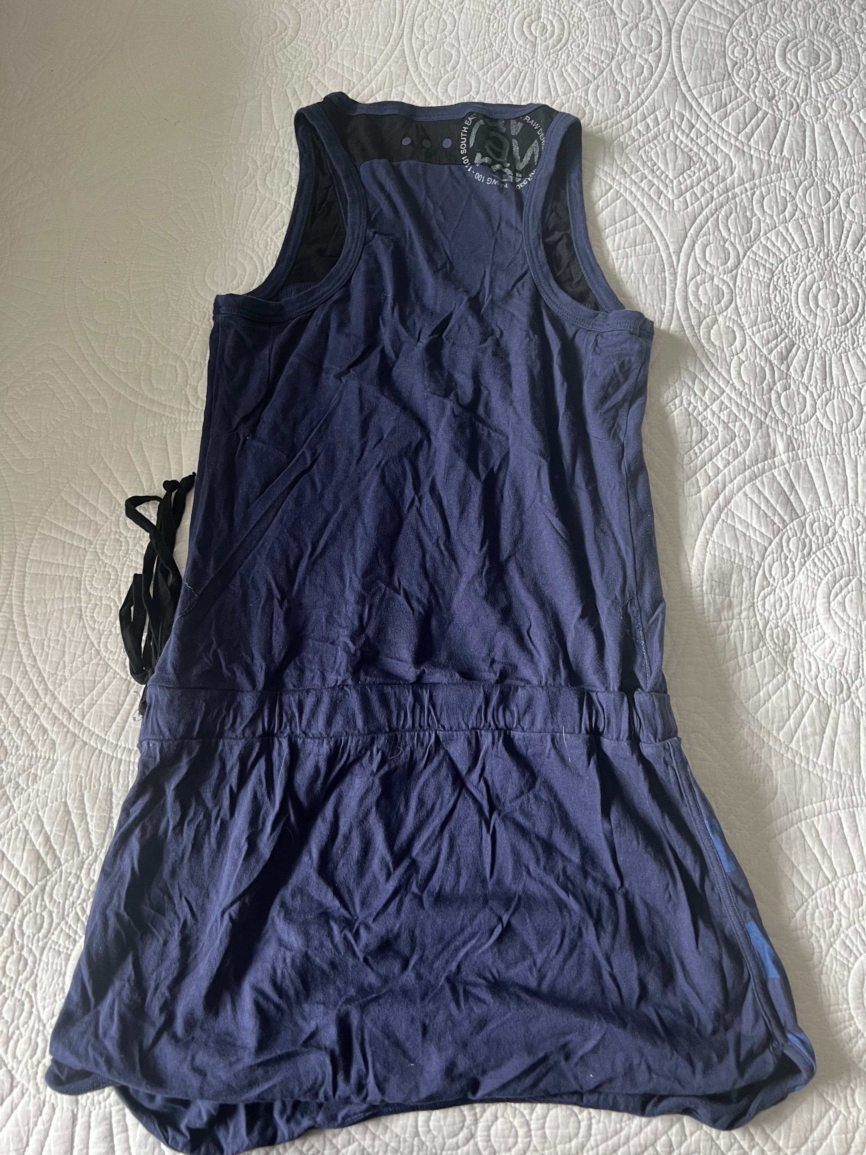 G-star Blue striped short dress / Drawstring on waist