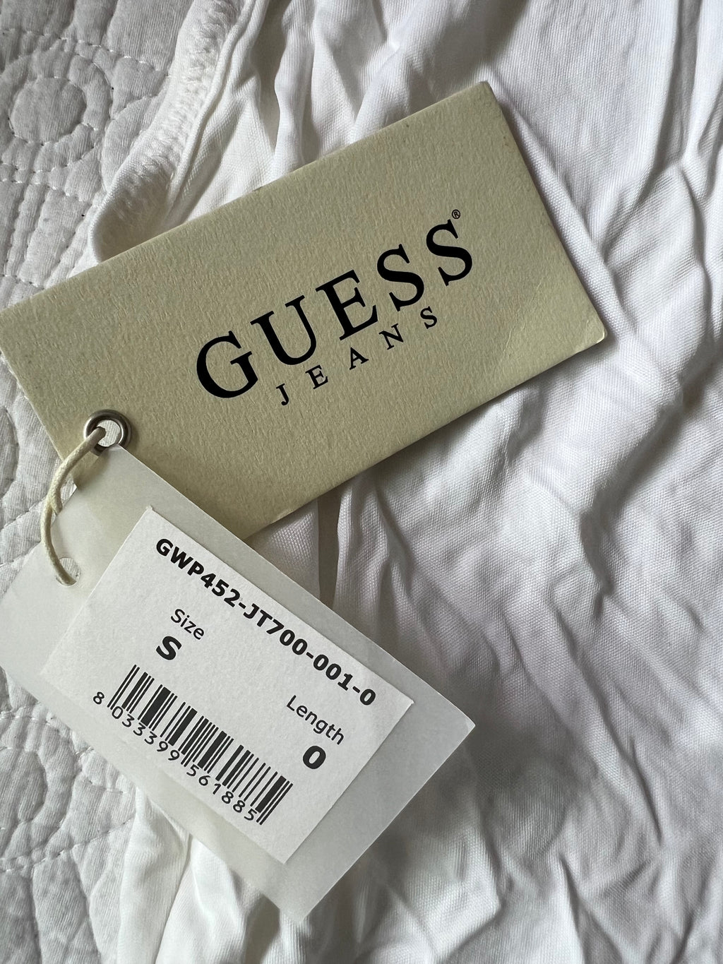 Guess White backless mini dress
