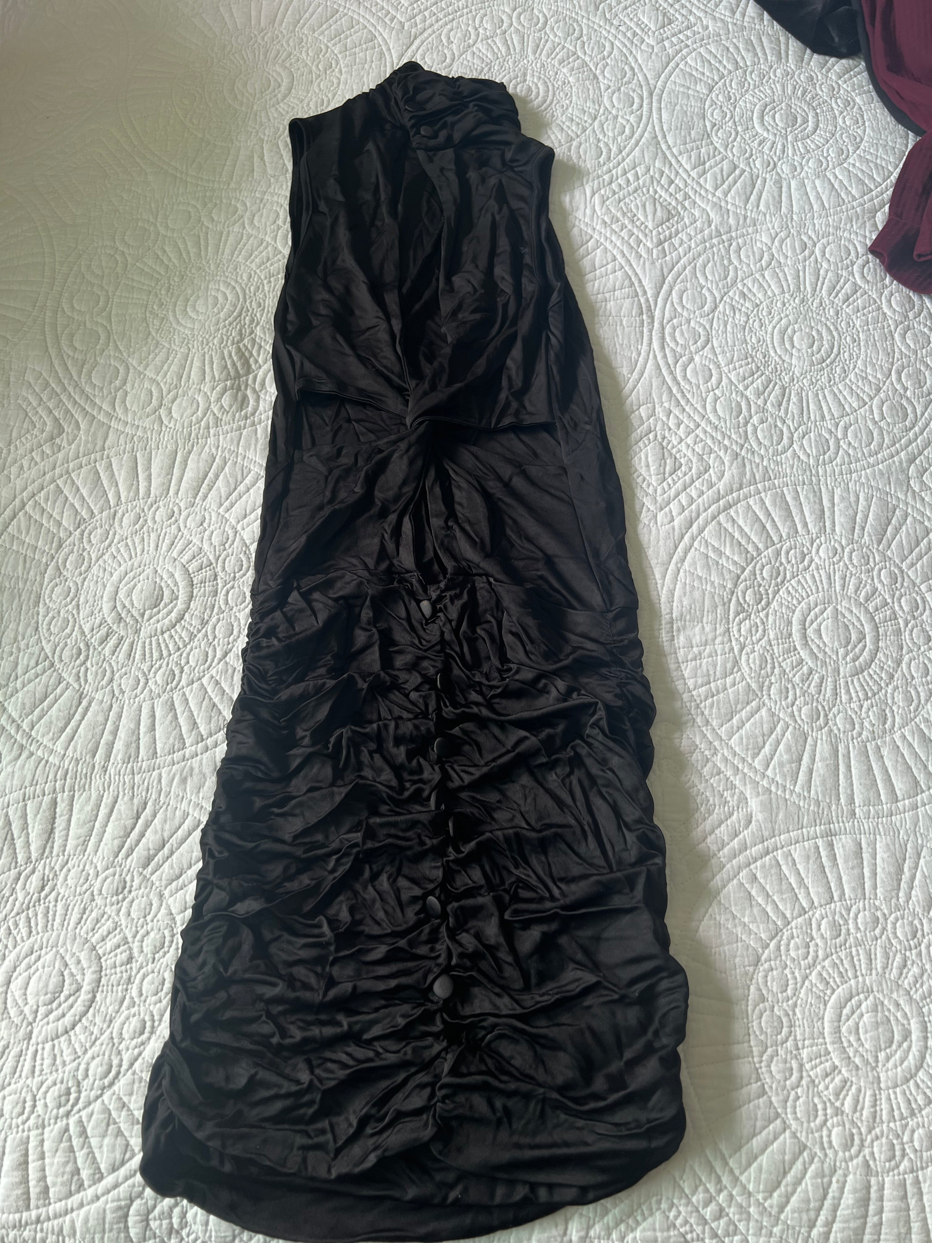 Black short dress with cut out back