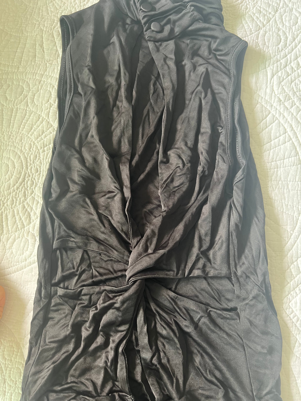 Black short dress with cut out back