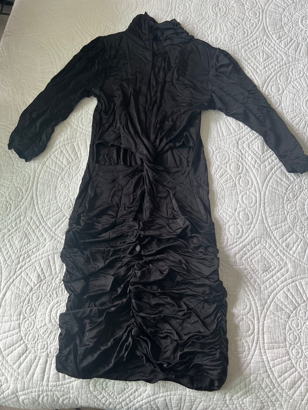 Black short dress with cut out back