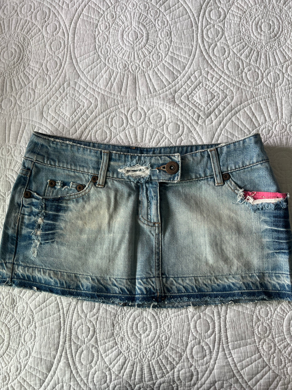 Mini denim skirt
