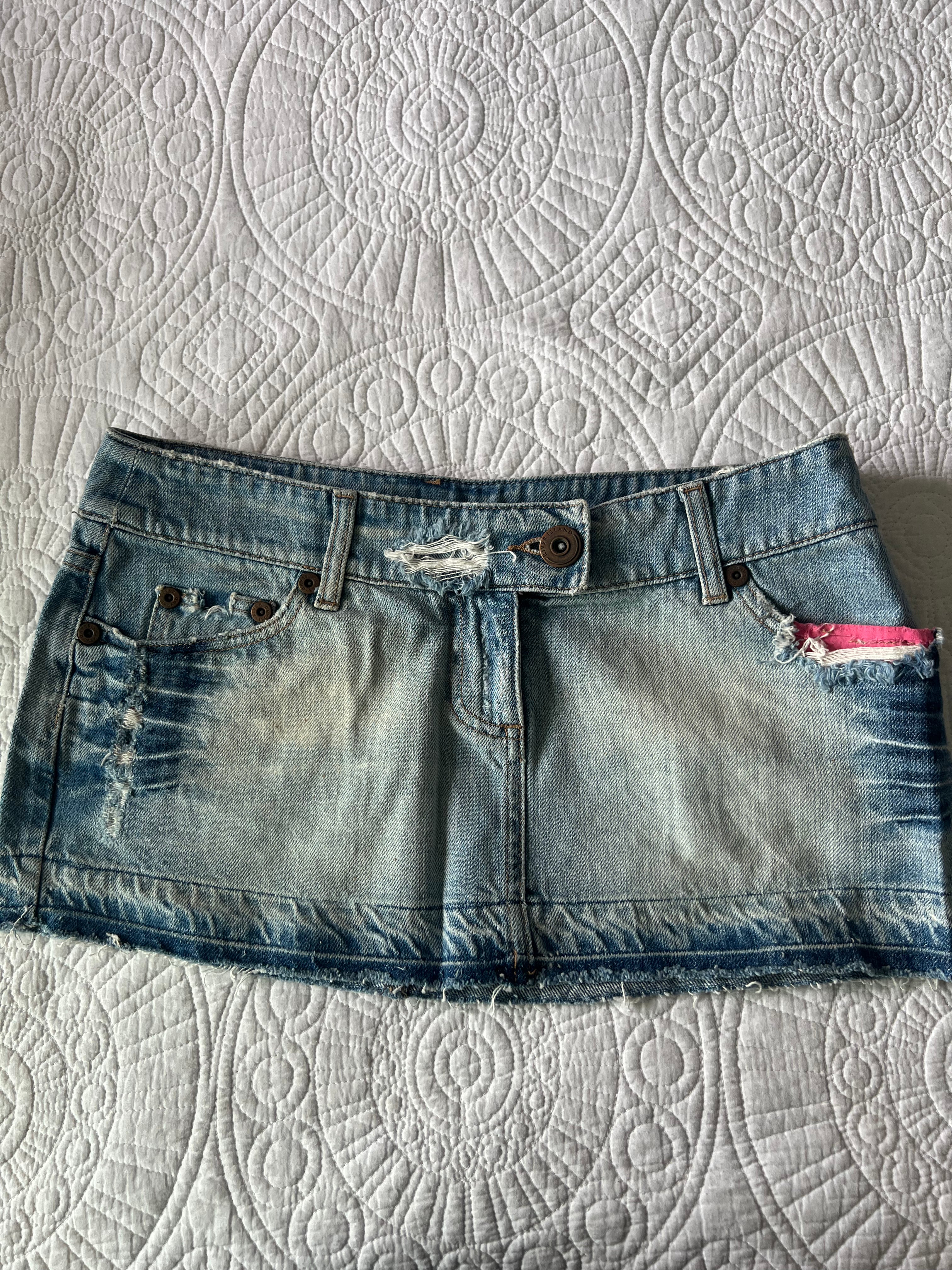 Mini denim skirt