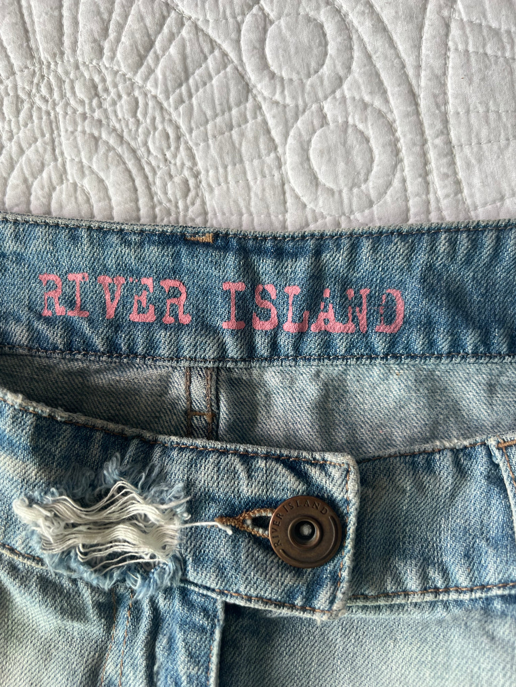 Mini denim skirt