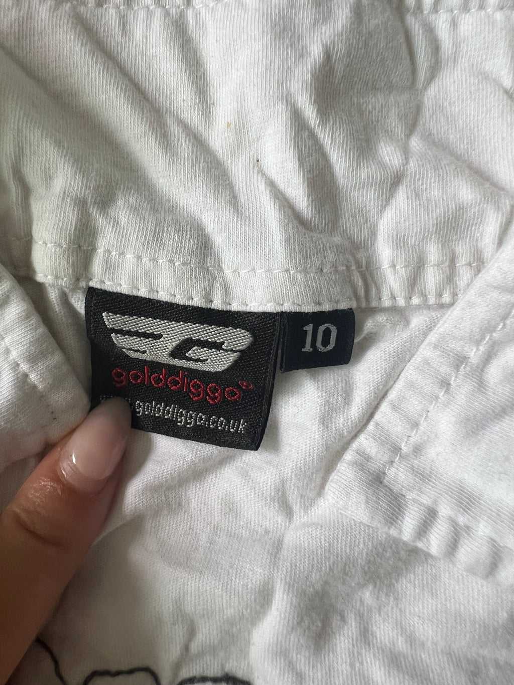 White G-star t-shirt with collar