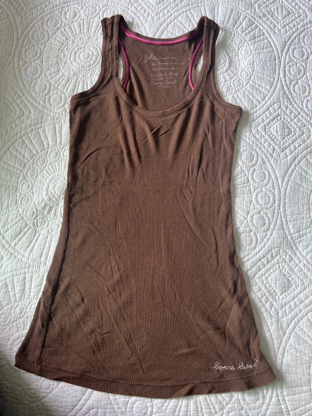 Brown ribbed vest