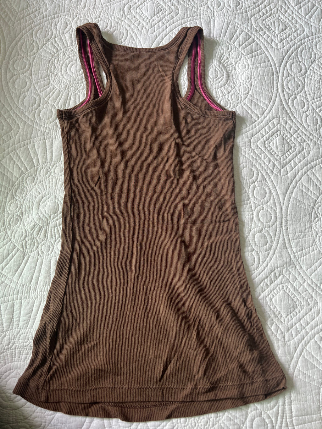 Brown ribbed vest