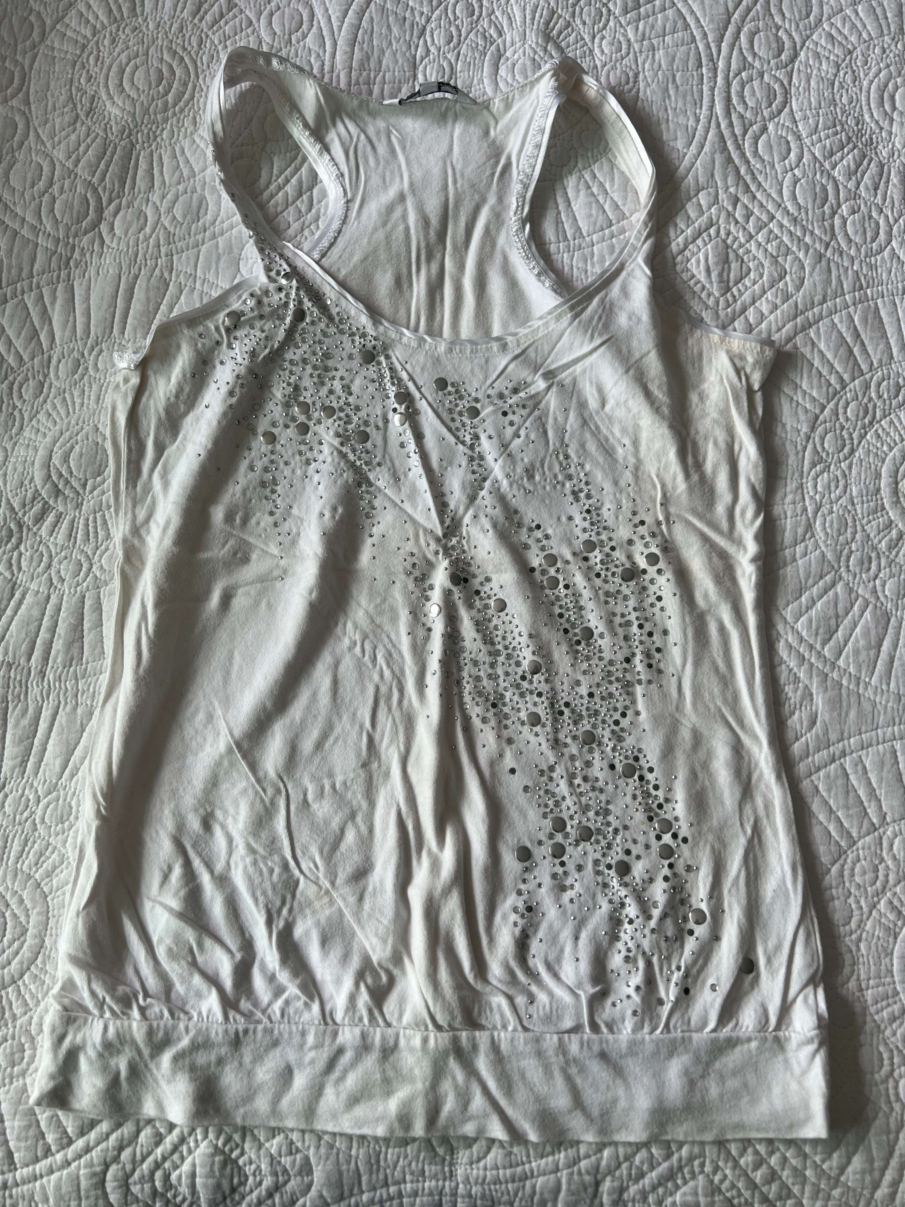 White top with jewels