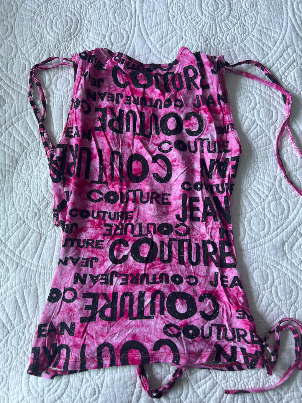 Pink drawstring crop top, Size 8, Worn a few times, Good condition