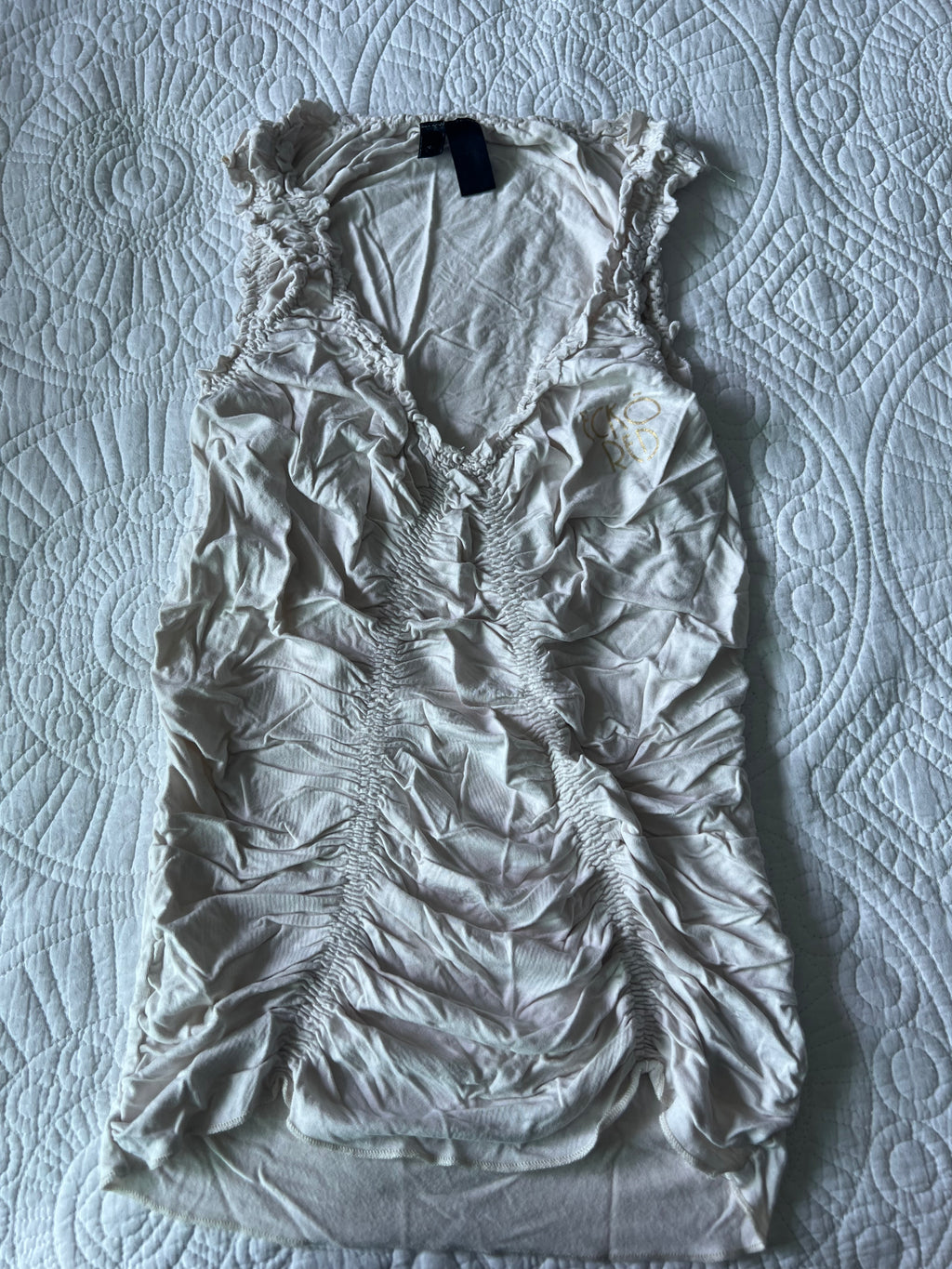 Cream strechy top