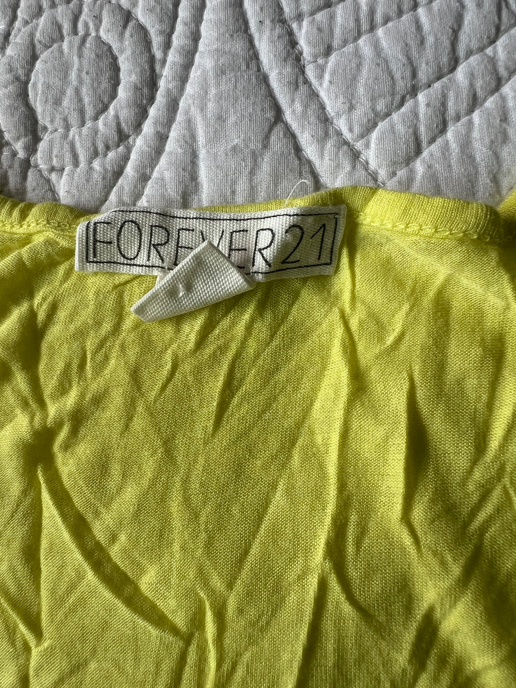 Yellow flowy crop top