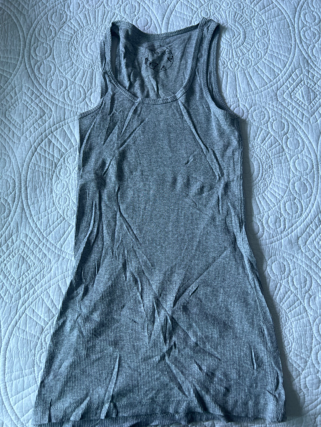 Grey ribbed vest