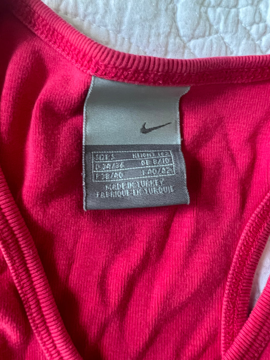 Red Nike vest top