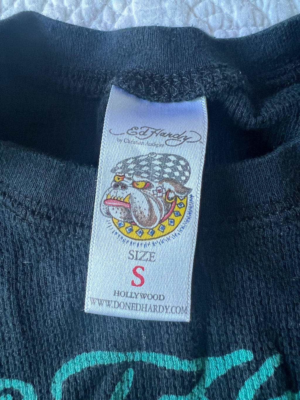 Ed hardy long sleeve black t-shirt dress