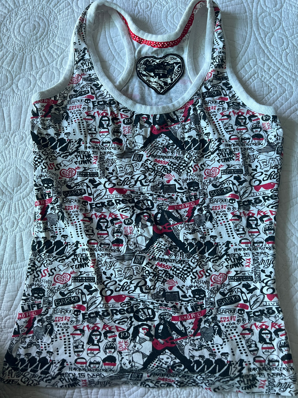 Ecko red vest / Black red & white