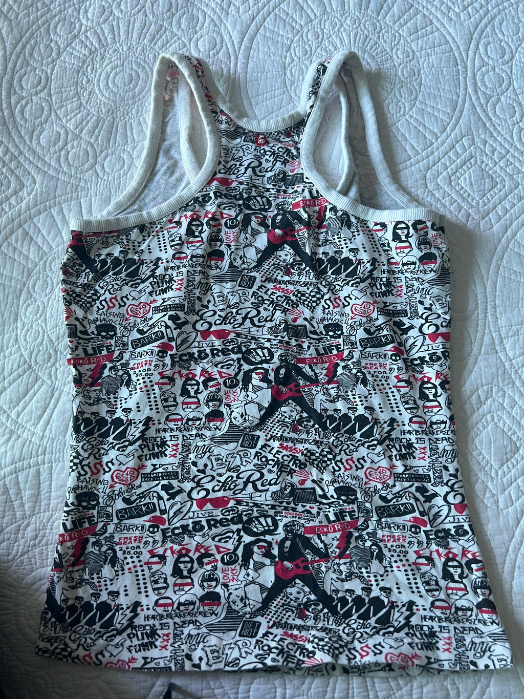 Ecko red vest / Black red & white