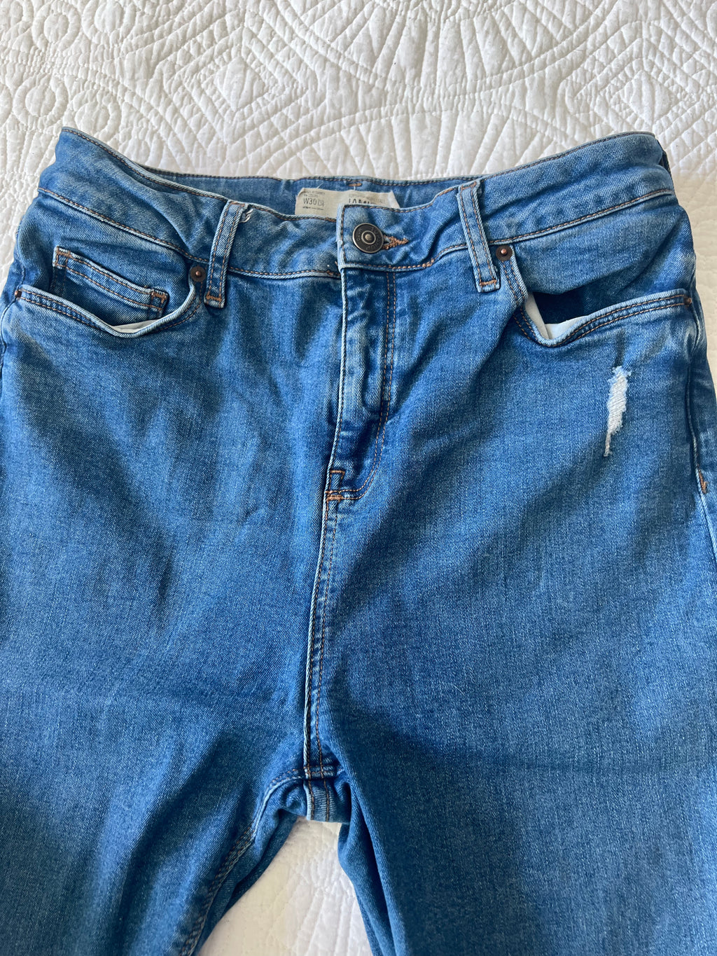 Topshop Blue Jamie Jeans / Rips