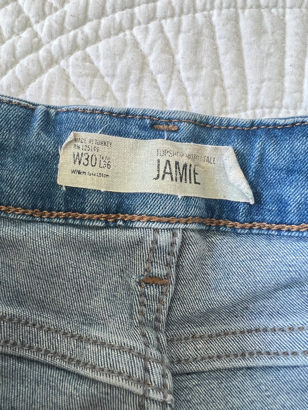 Topshop Blue Jamie Jeans / Rips