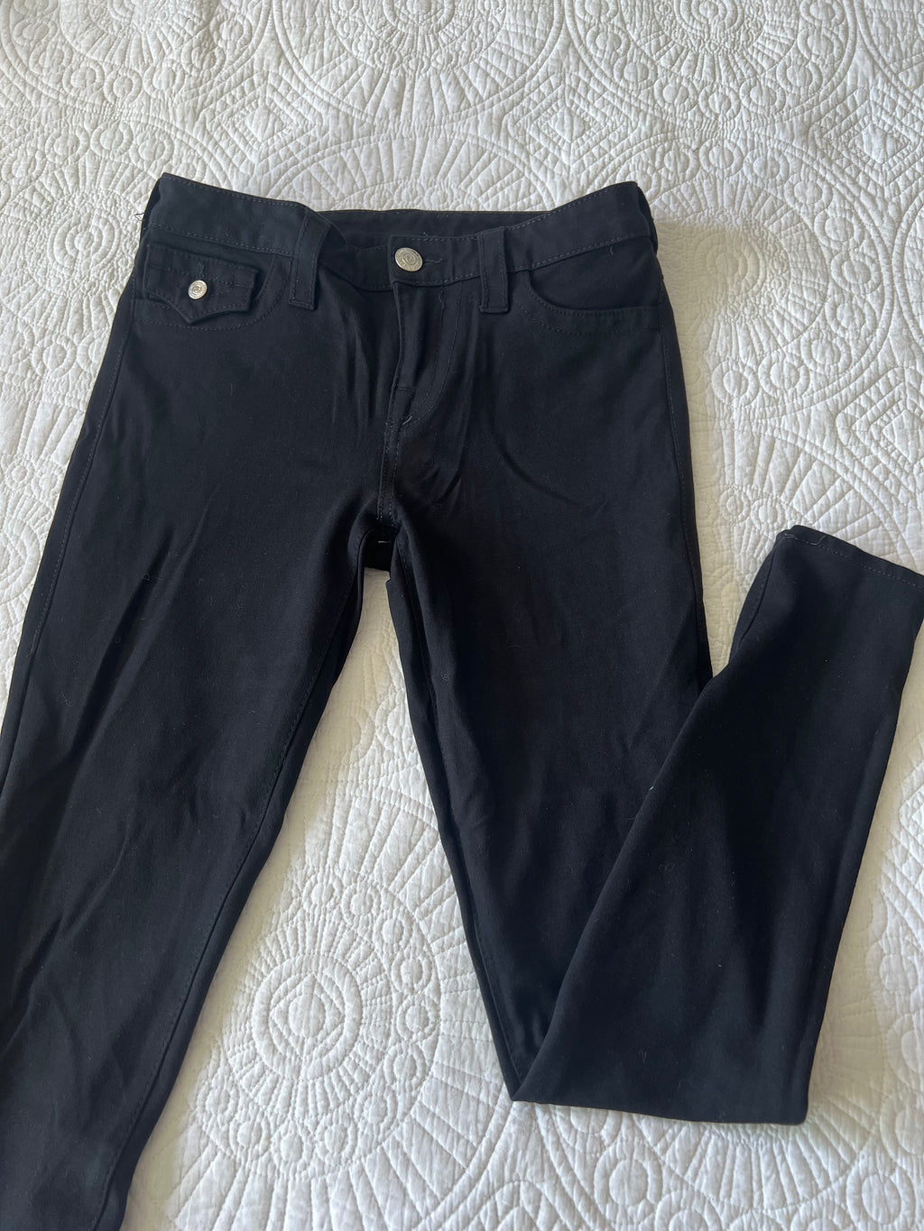 True Religion black skinny jeans