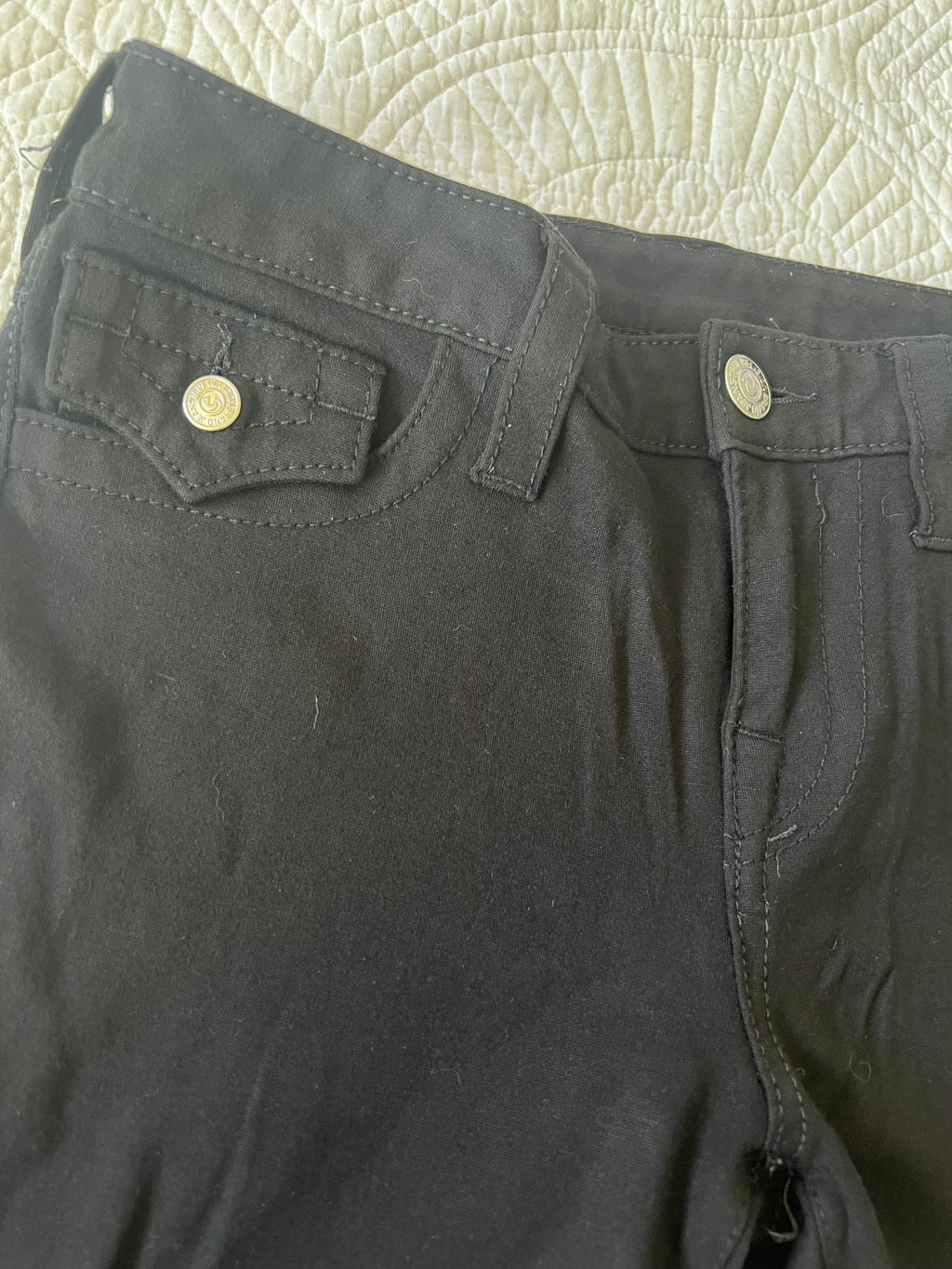 True Religion black skinny jeans