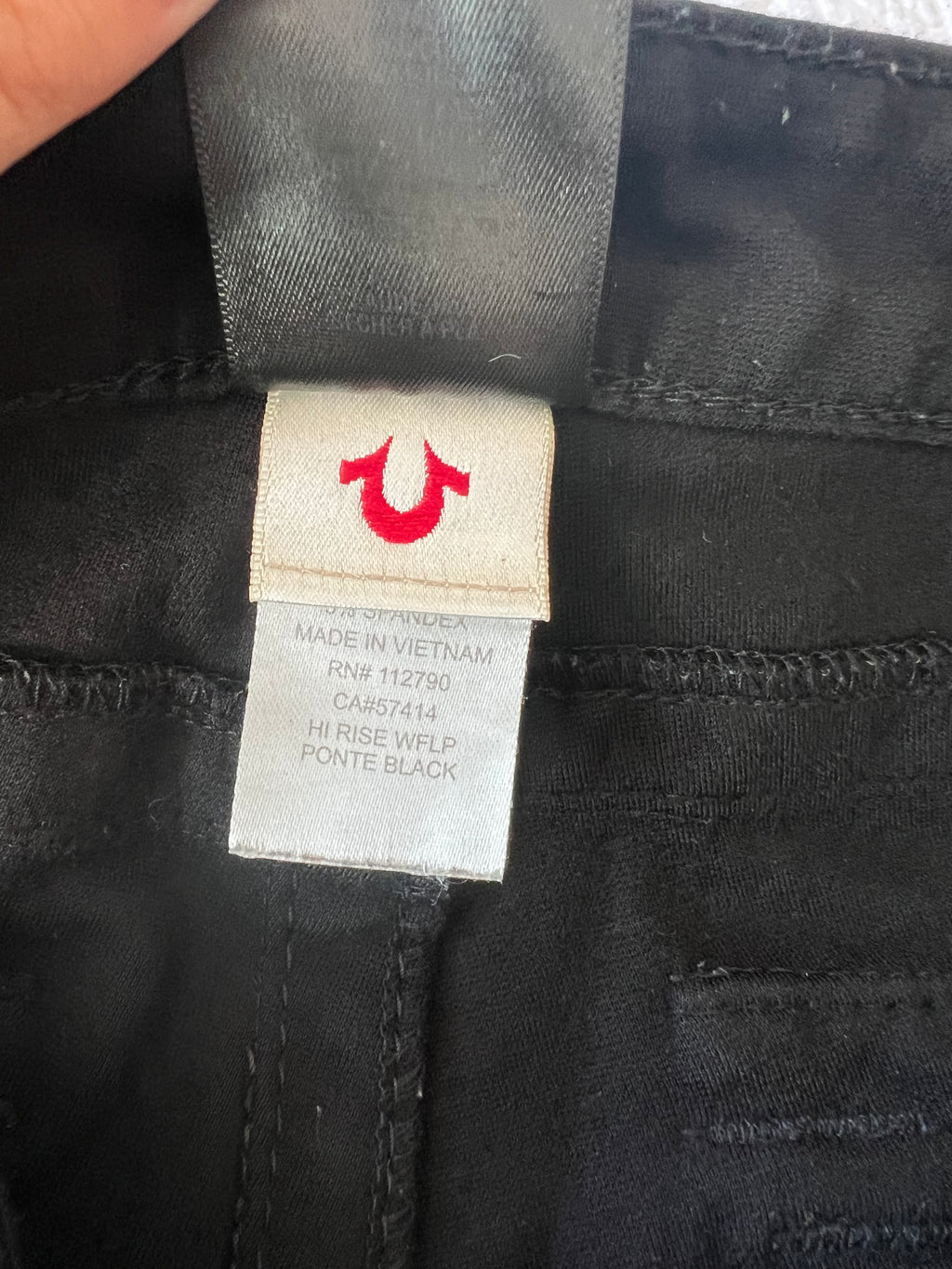 True Religion black skinny jeans