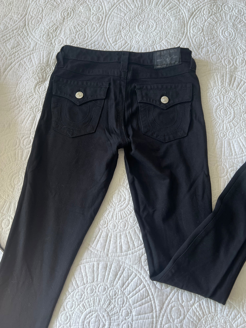 True Religion black skinny jeans