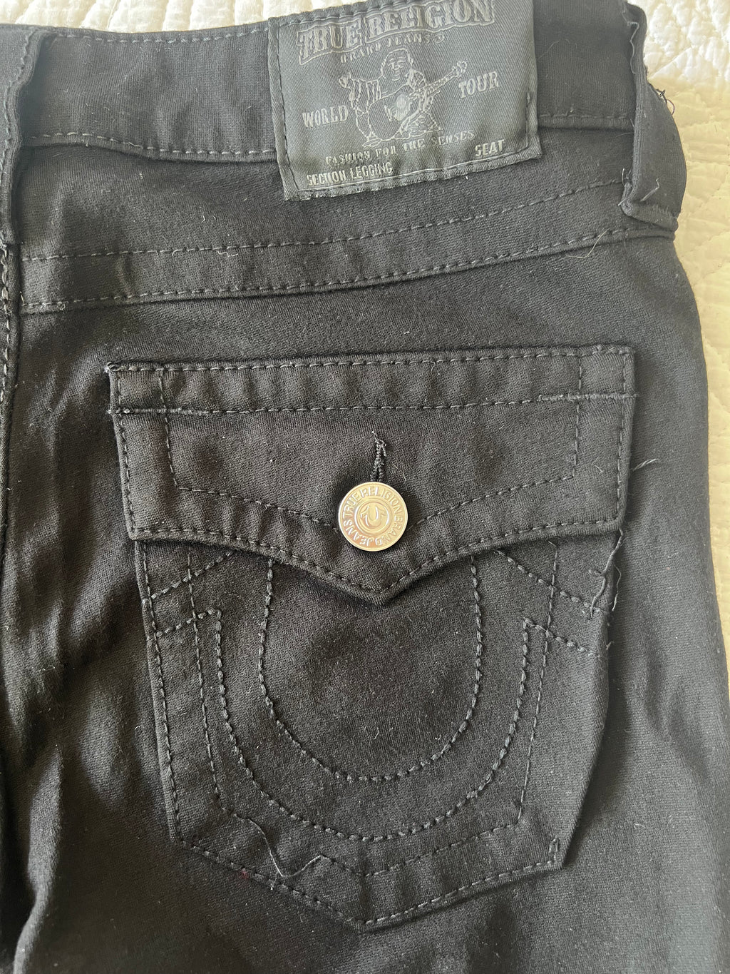 True Religion black skinny jeans