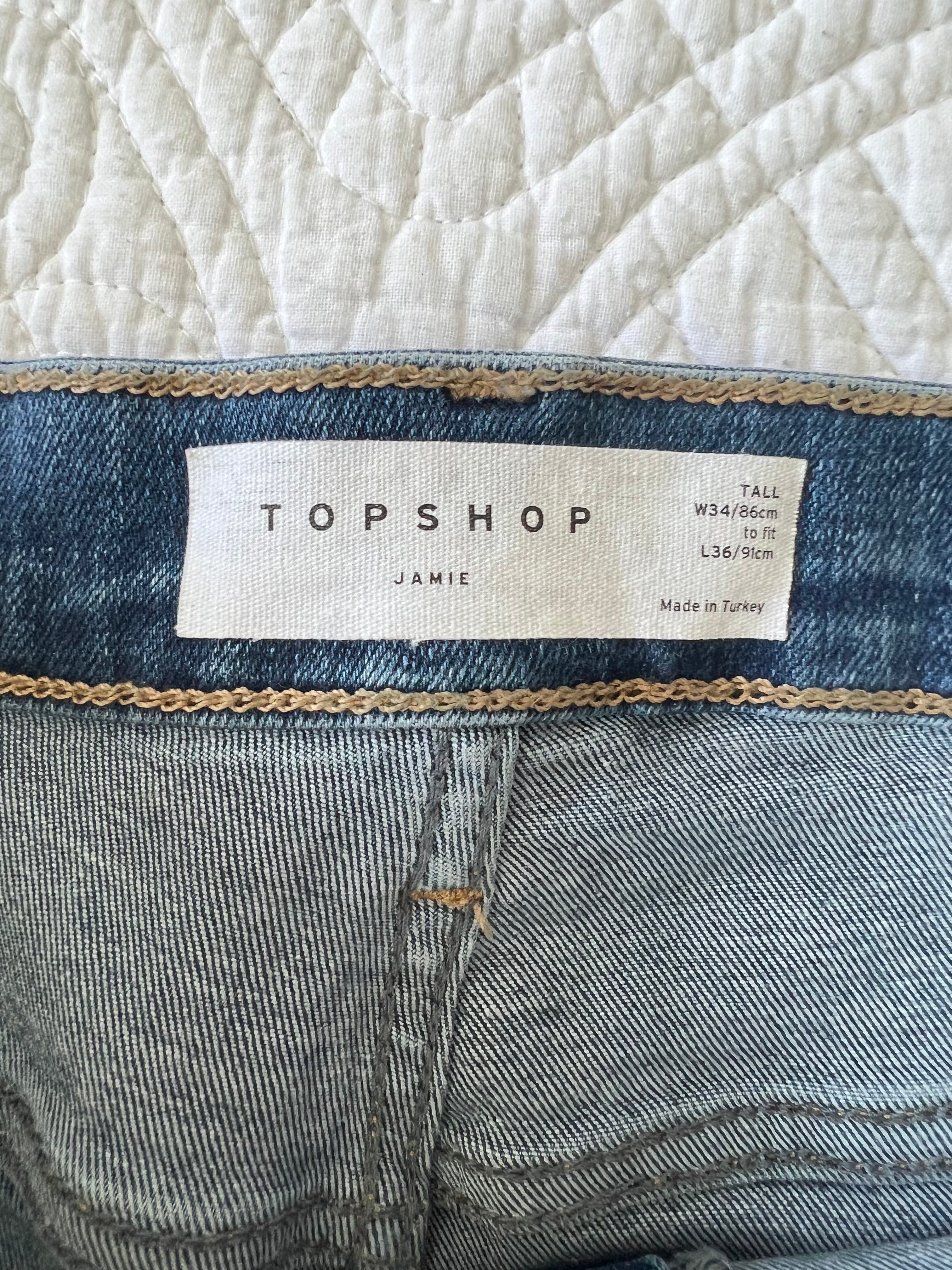 Topshop blue Jamie jeans / Tall