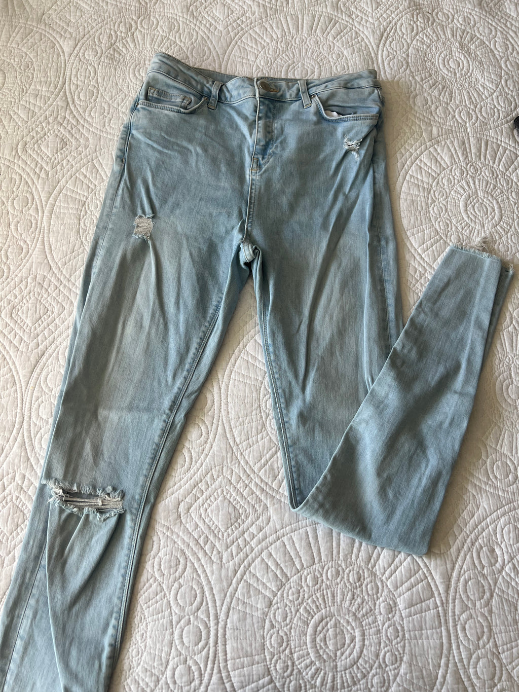 Topshop blue jeans / Rips