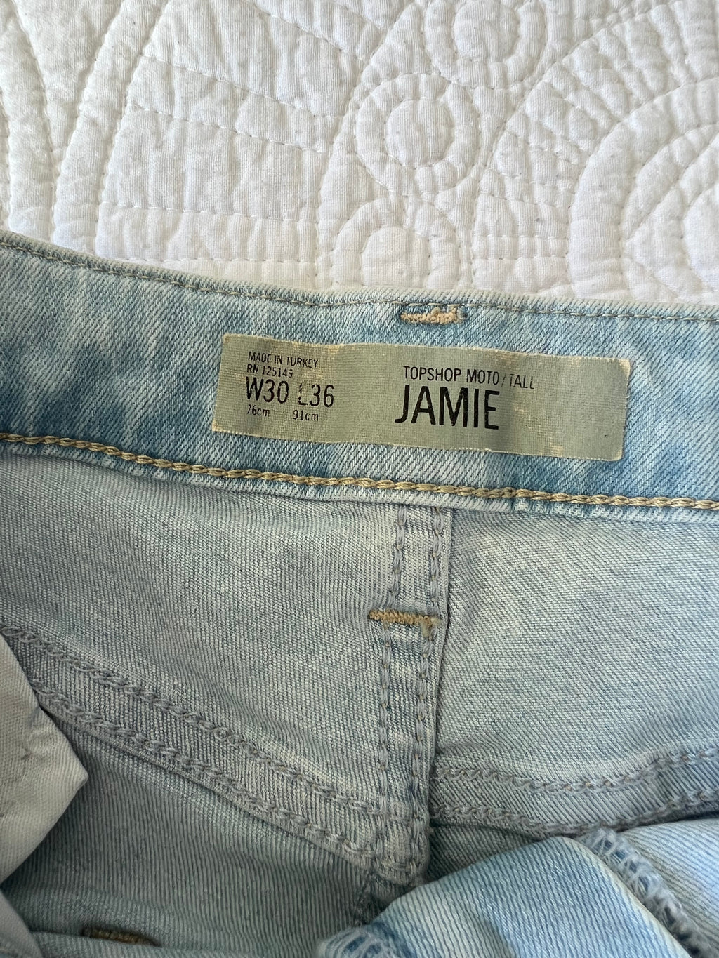 Topshop blue jeans / Rips