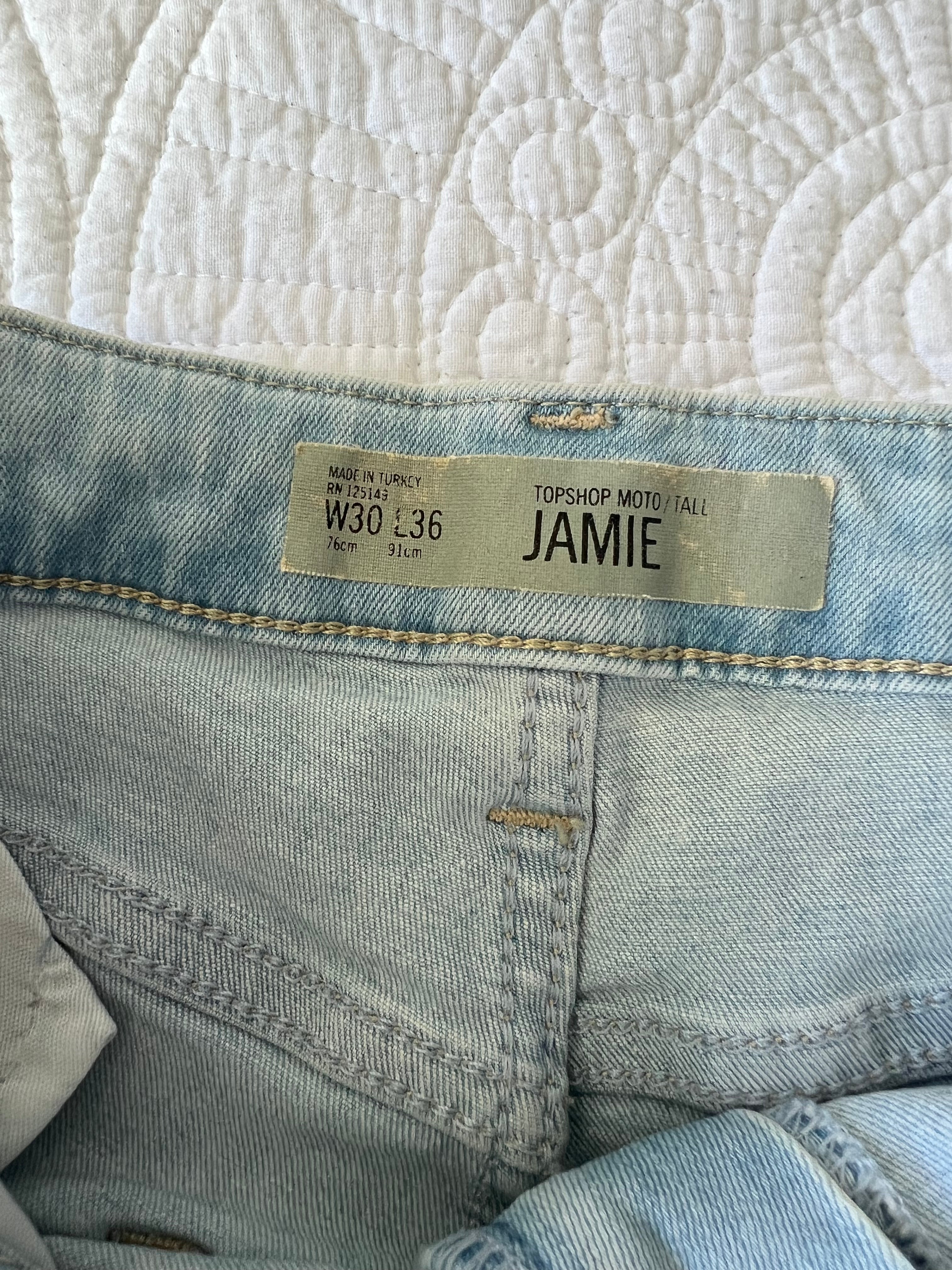 Topshop blue jeans / Rips