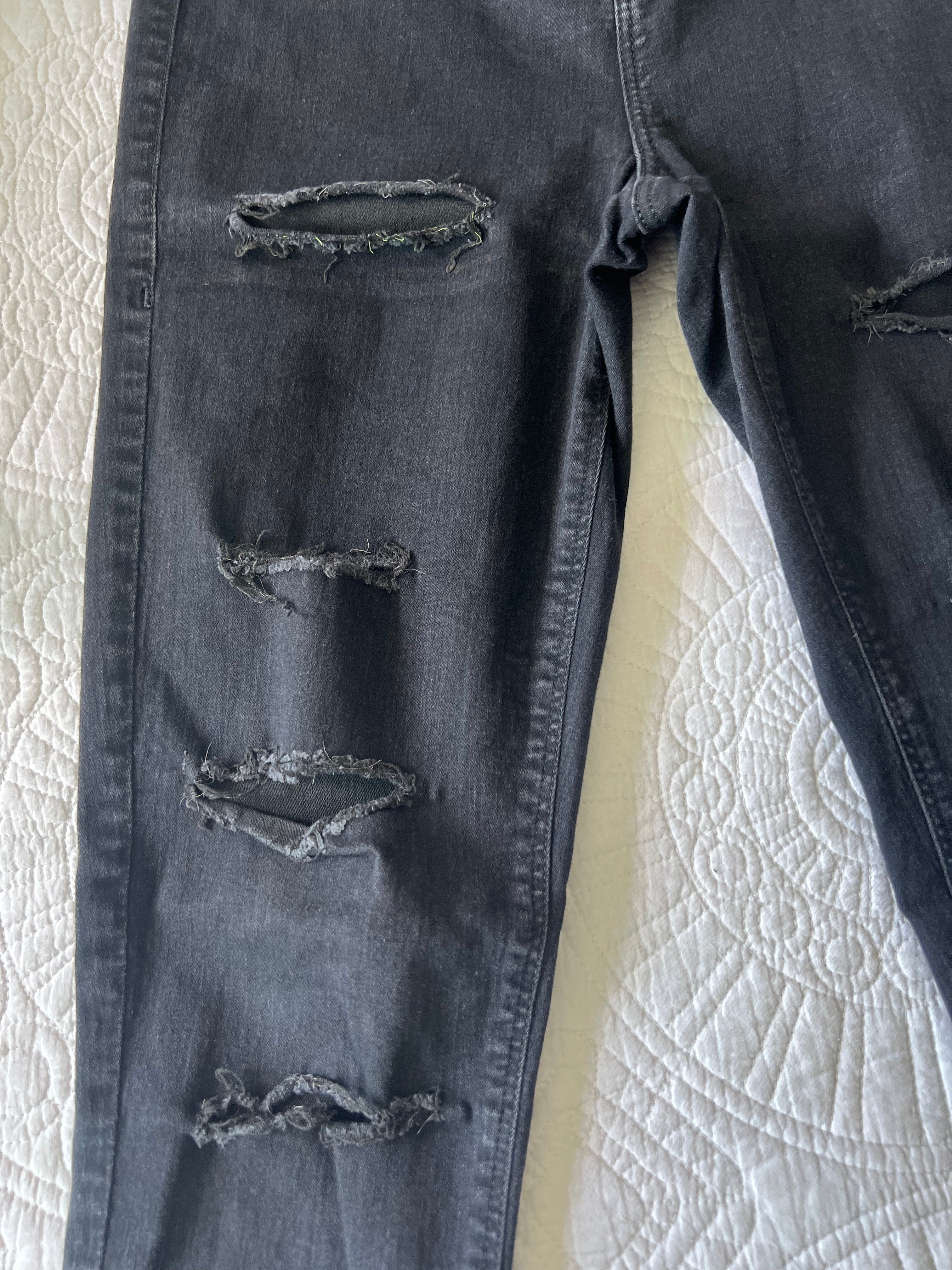 Black ripped jeans