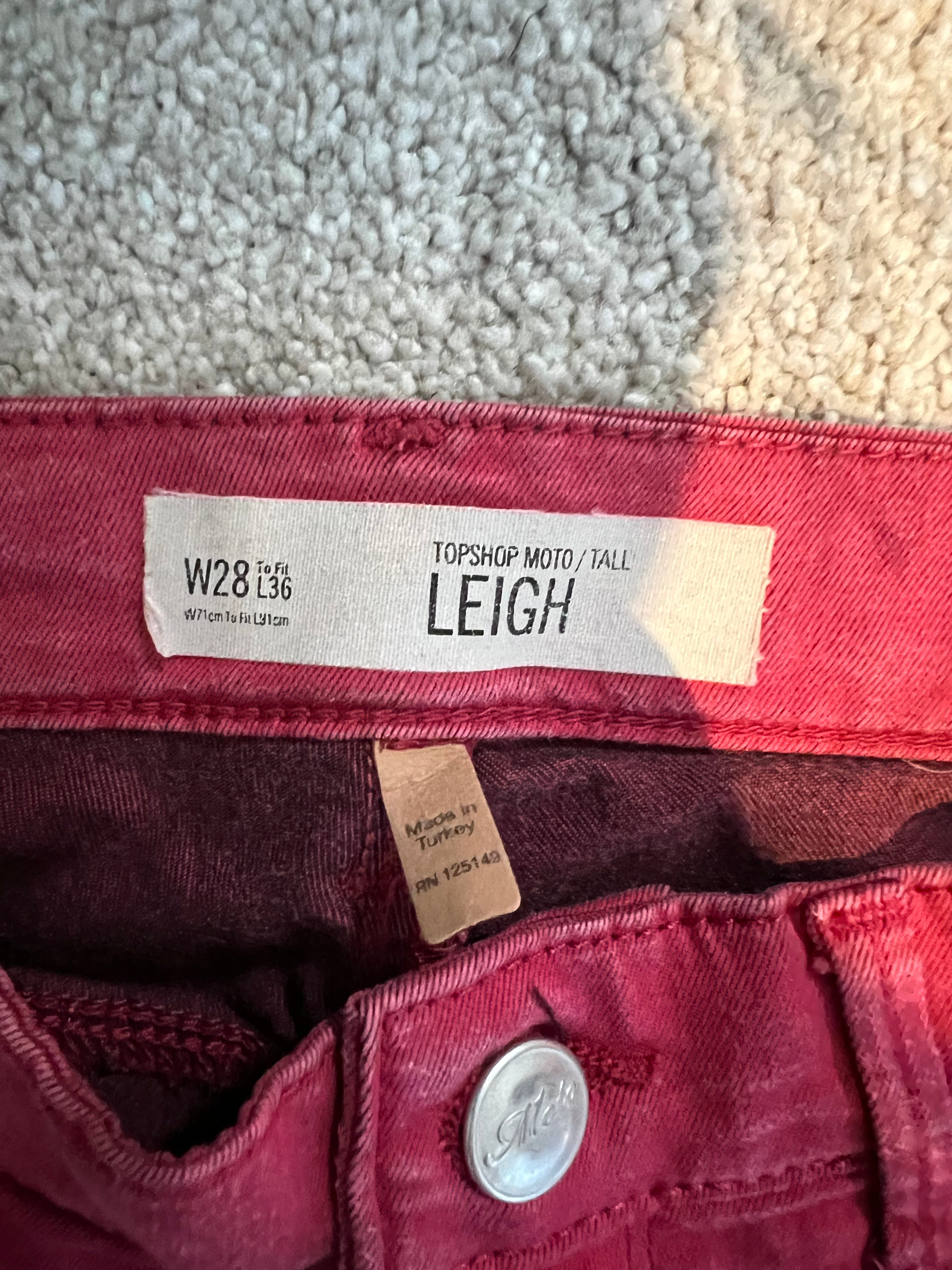 Topshop red jeans