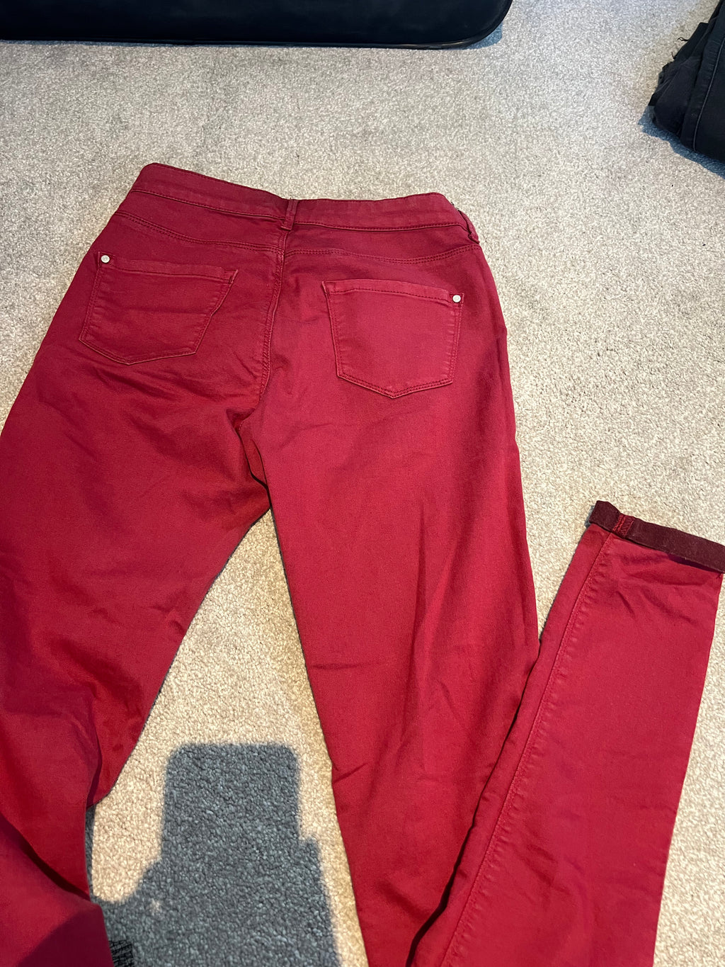 Topshop red jeans