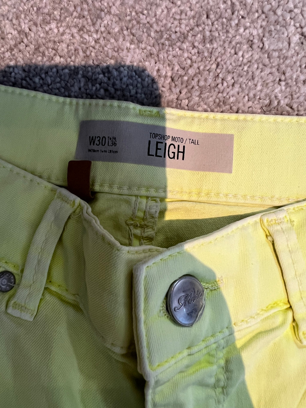 Topshop yellow  jeans