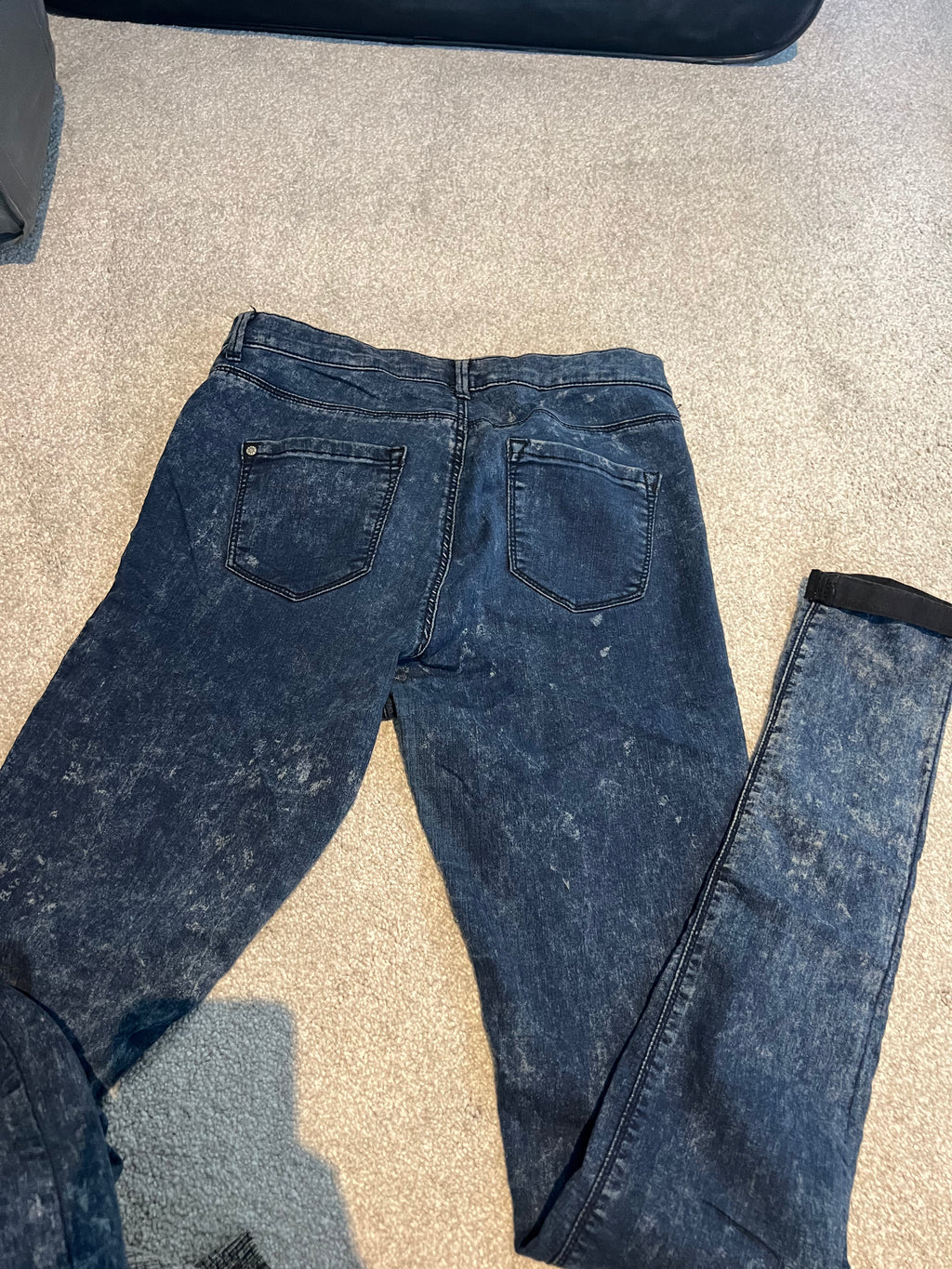Blue tie dye jeans
