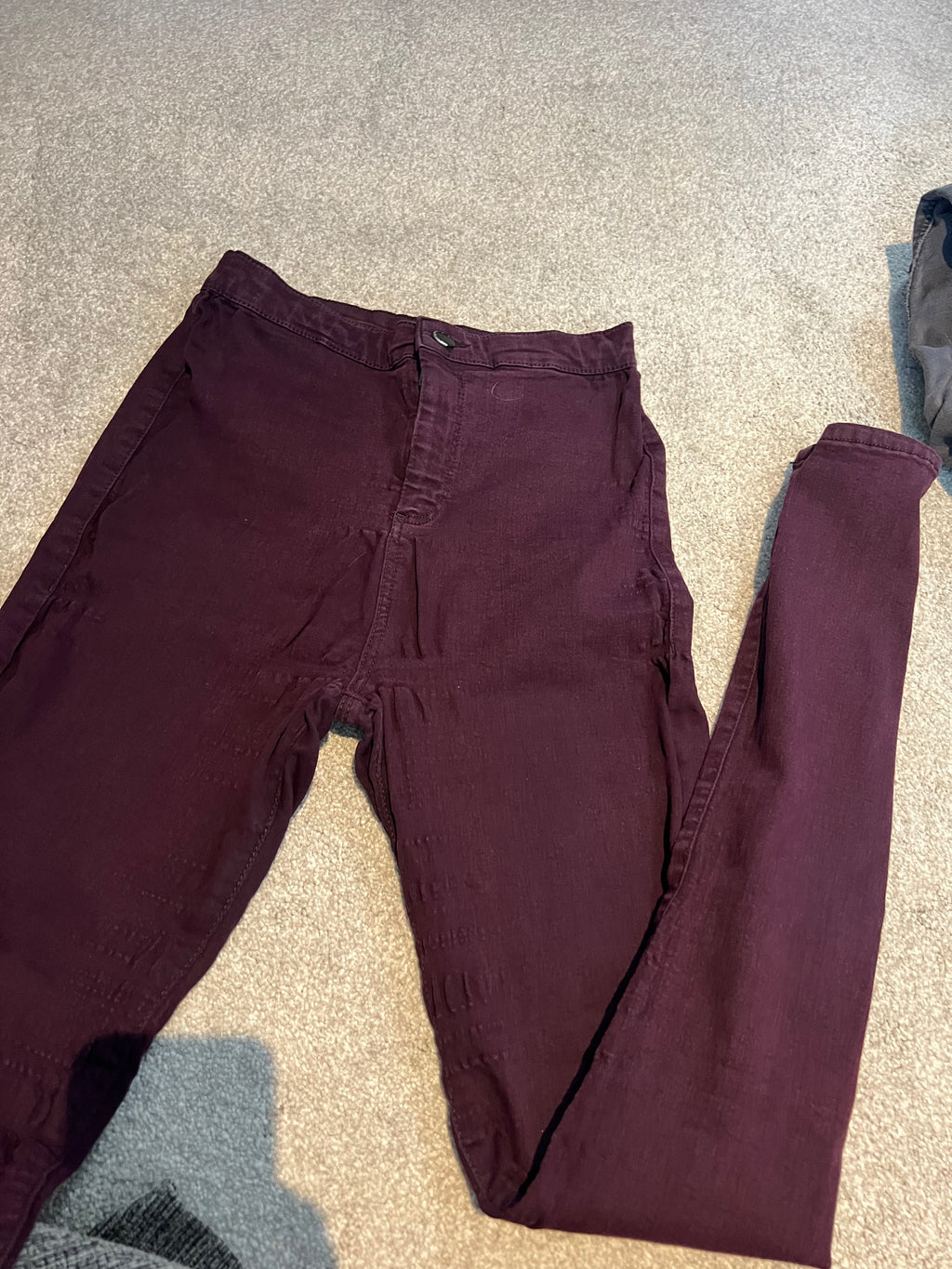 Burgundy Jeans