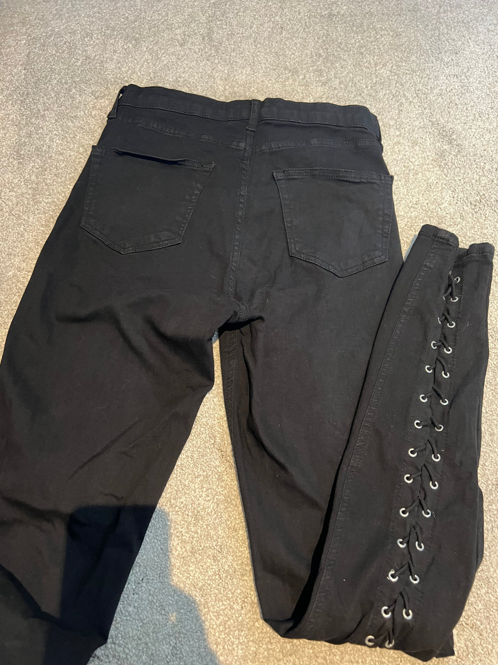 Topshop black jeans / Tie up