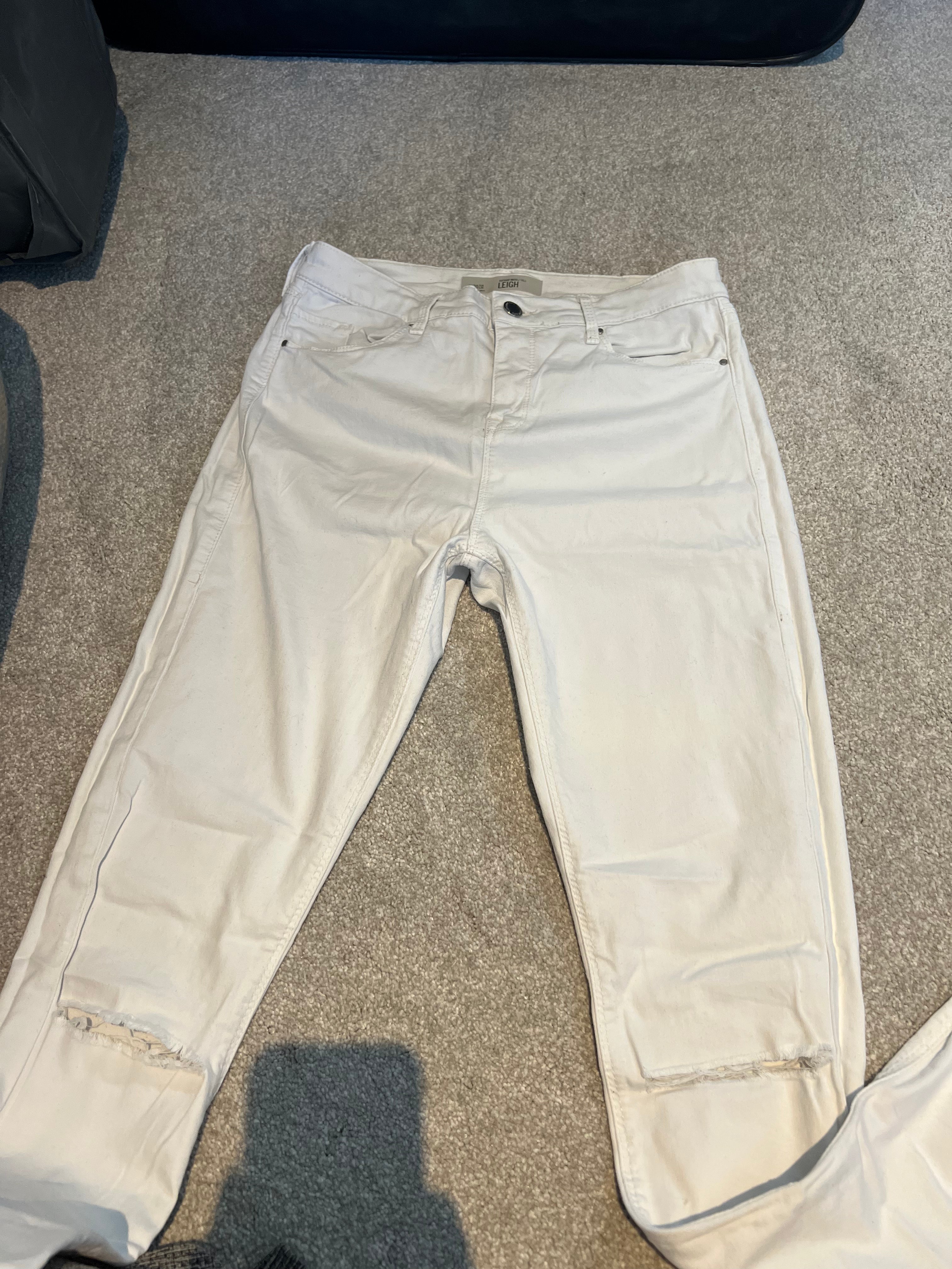 Topshop white jeans