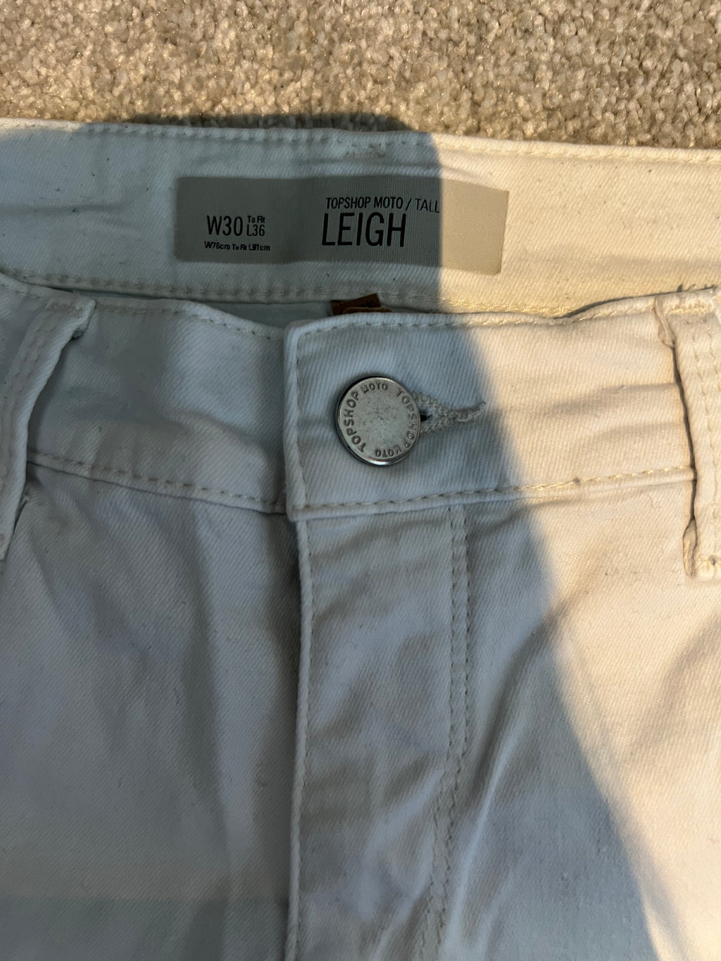 Topshop white jeans