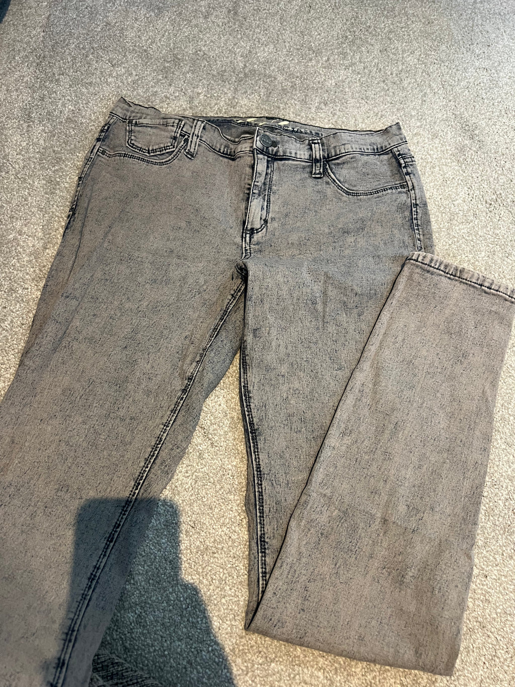 Grey tie dye jeans