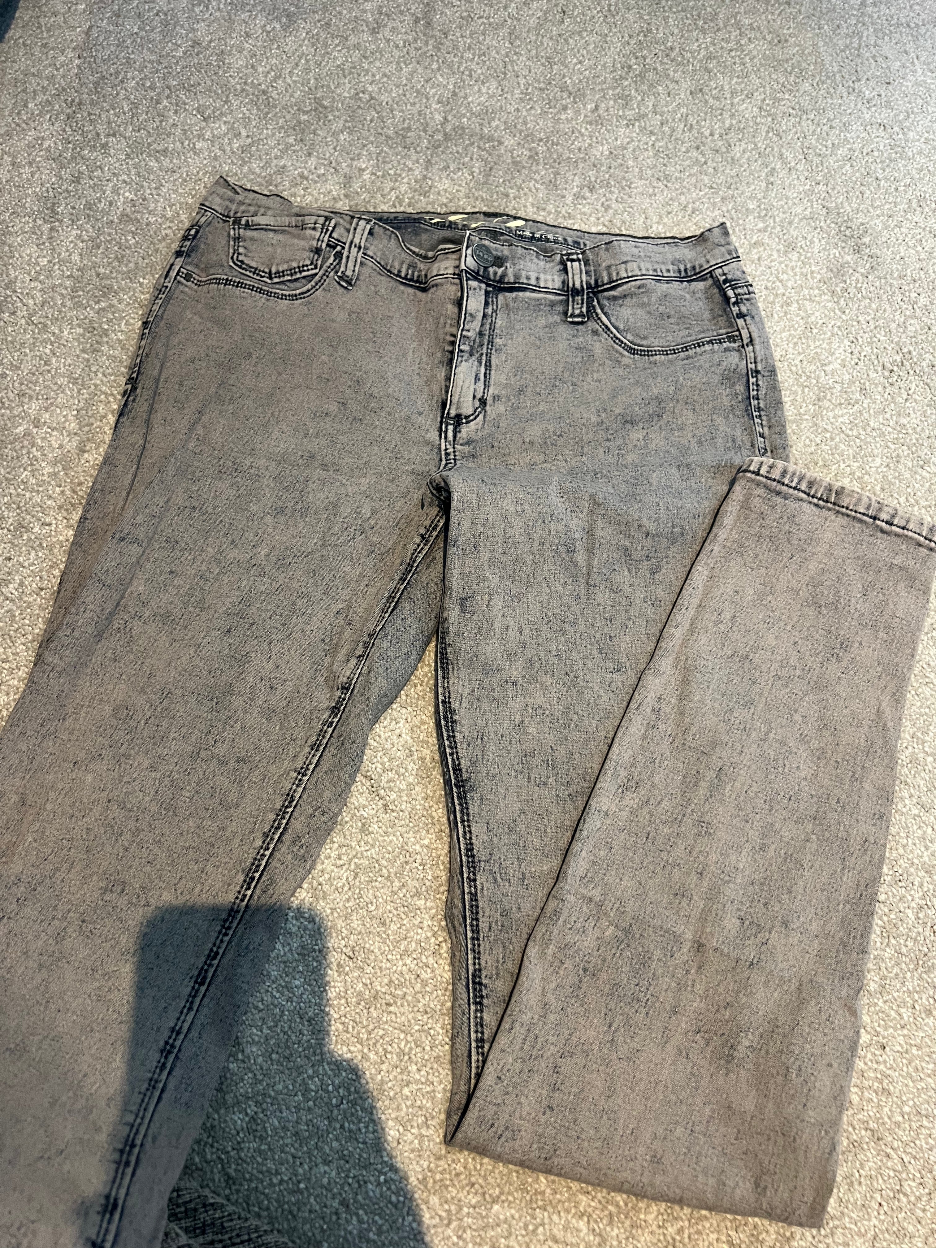 Grey tie dye jeans