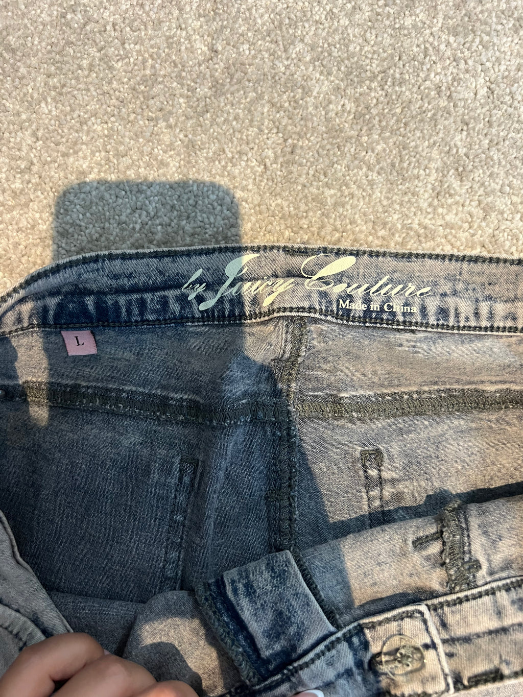Grey tie dye jeans