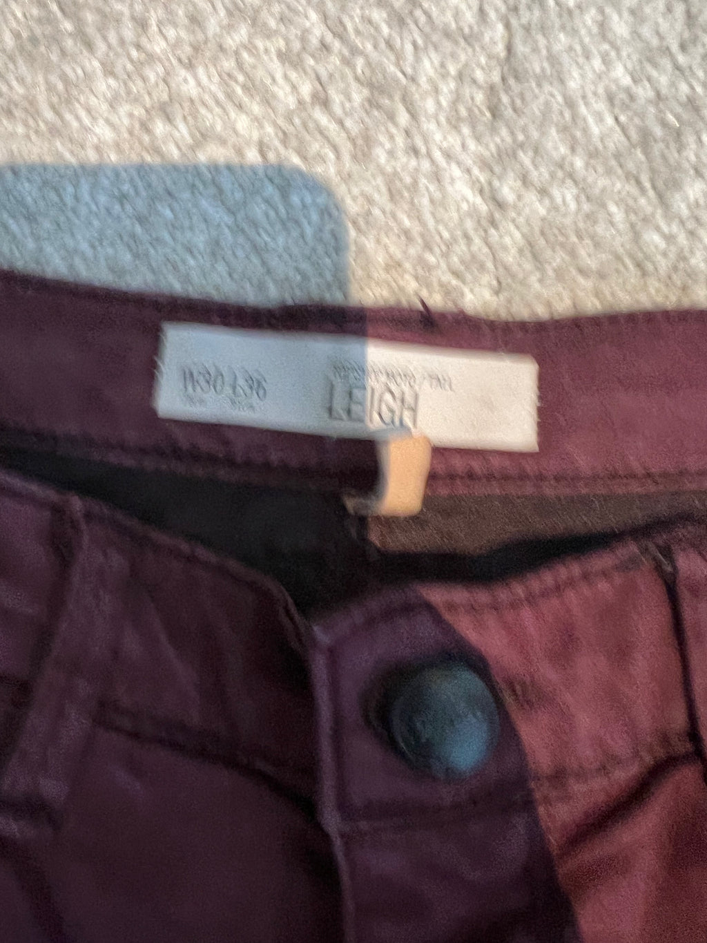 Topshop burgundy jeans