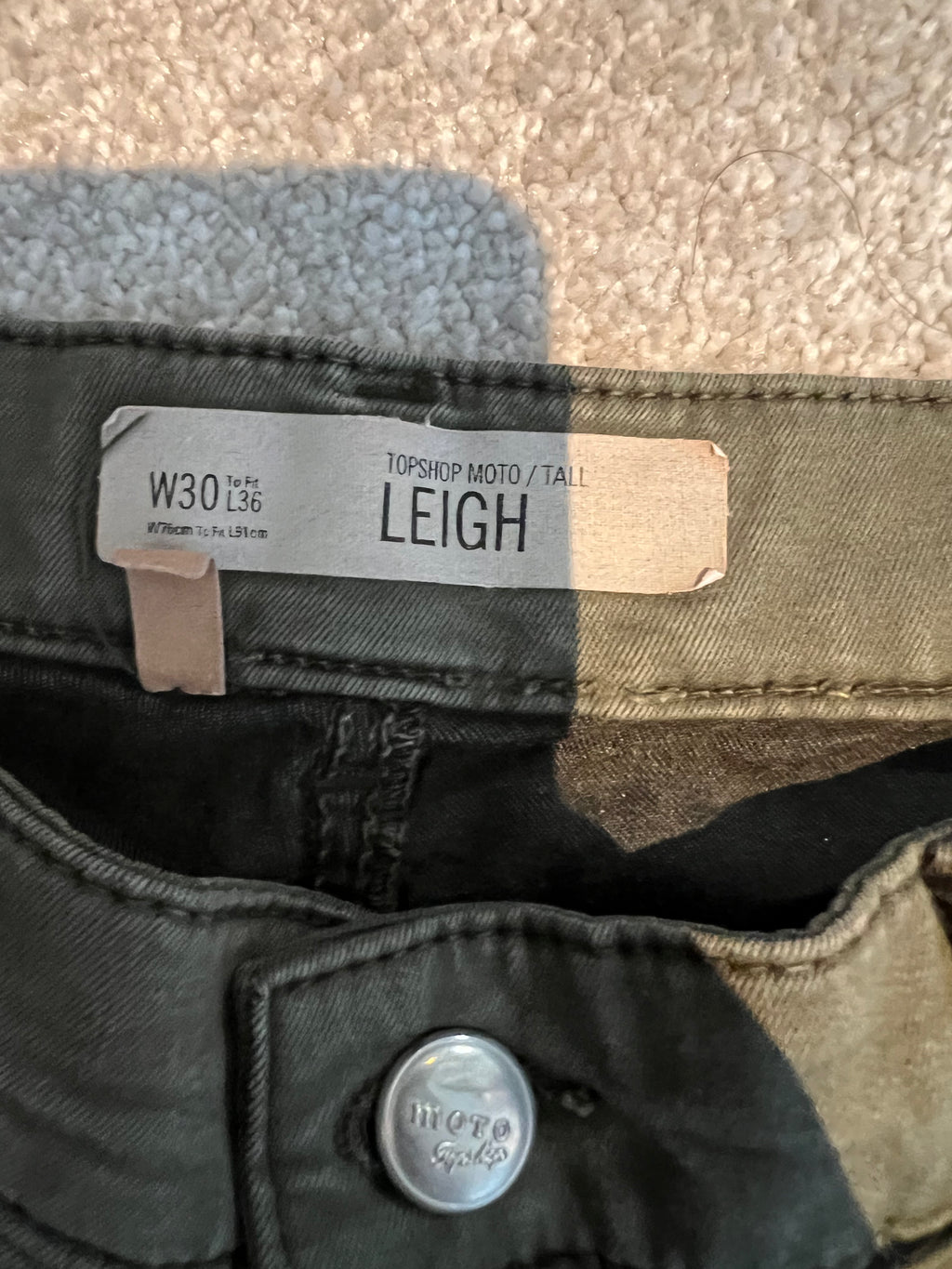 Topshop khaki jeans